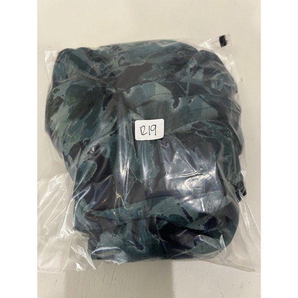 DonnKenny Womens Button Up Blouse Size L Tropical Blue Floral Short Sleeve Beach - Picture 9 of 9